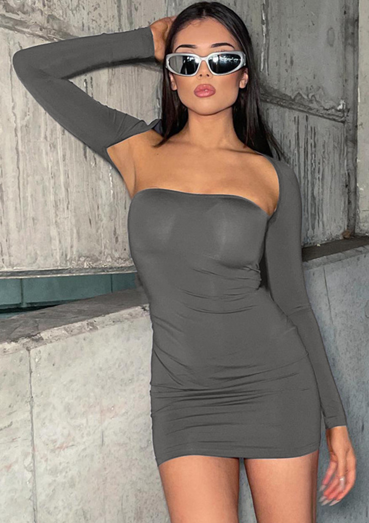 Buy SQUARE NECK SEAMLESS BODYCON DRESS for Women Online in India