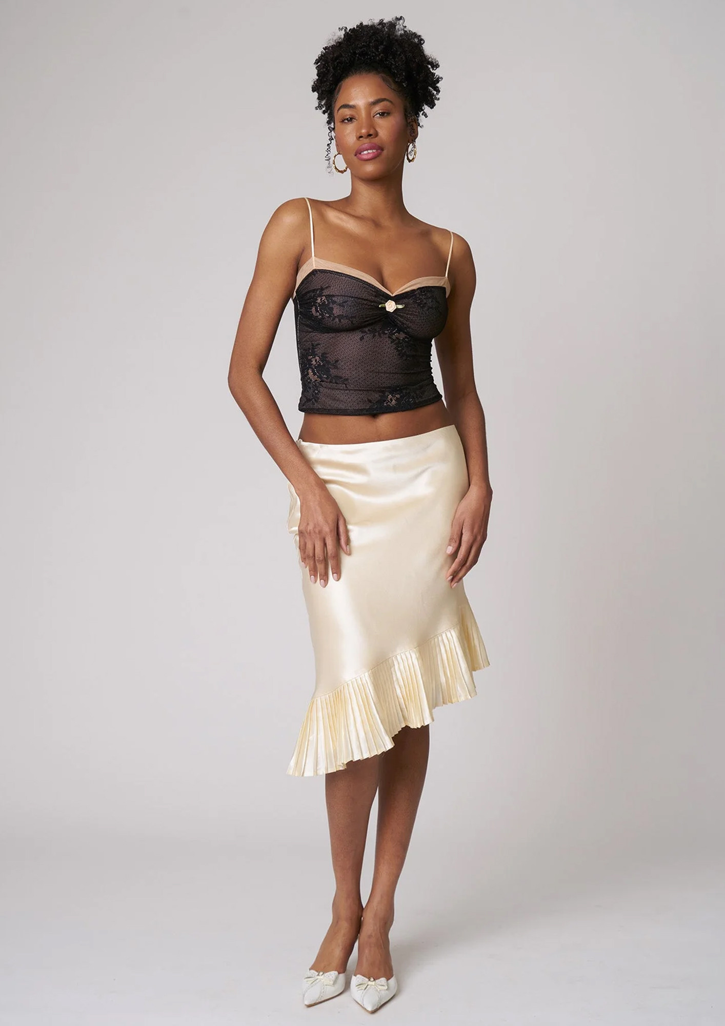 Buy Splash Cotton Rich Regular Skirt Slip for Women  Knee Length  Black   White  M at Amazonin