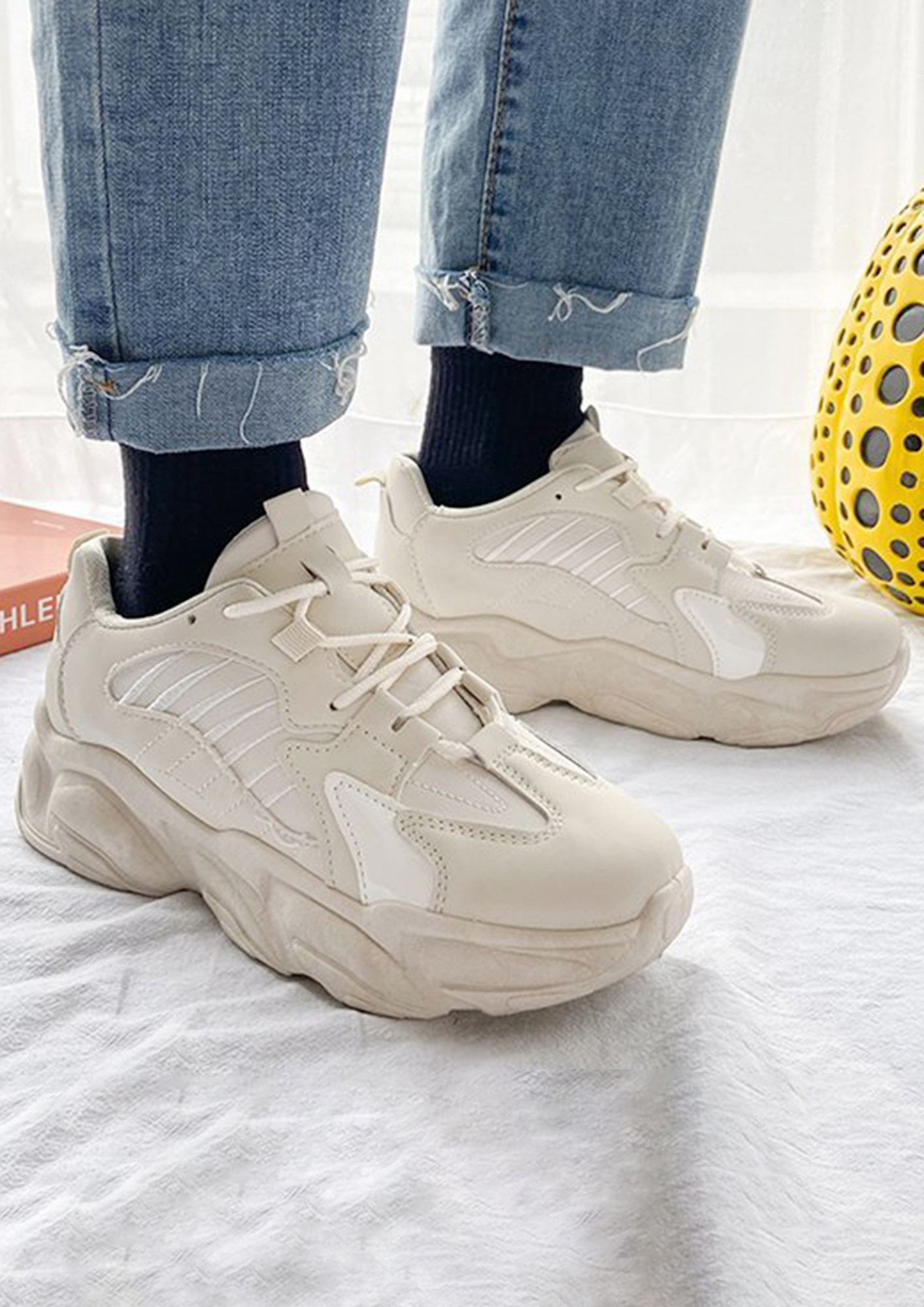 BRING ME THRILL BEIGE TRAINERS