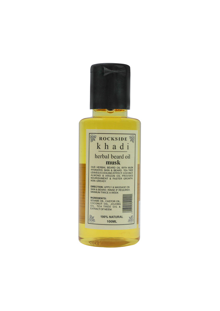 ROCKSIDE Khadi Herbal Beard Oil Musk (  Set Of 2 )