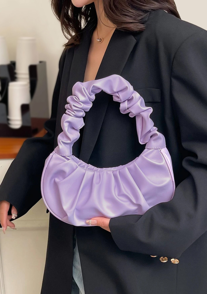 Lilac Handheld Hobo Bag