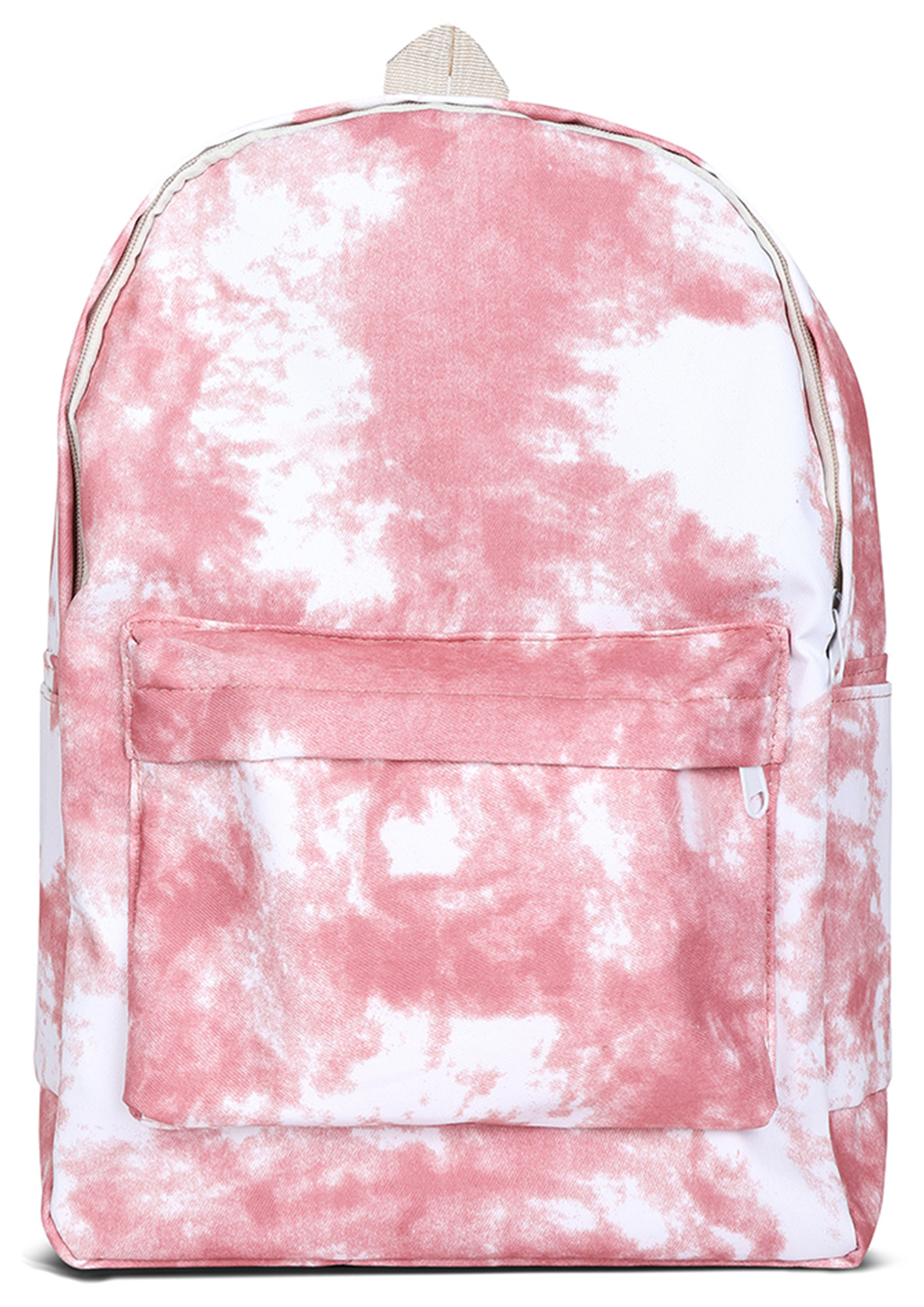 Pink Printed Casual Backpack
