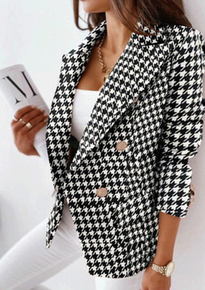 SPRINT OUT OF WINTER IN PRINTS BLACK COAT