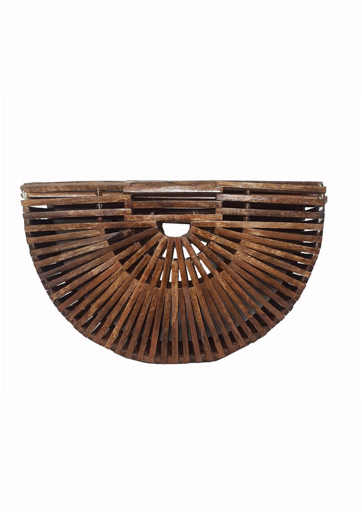Imars Wooden Semi-Circle Handbag