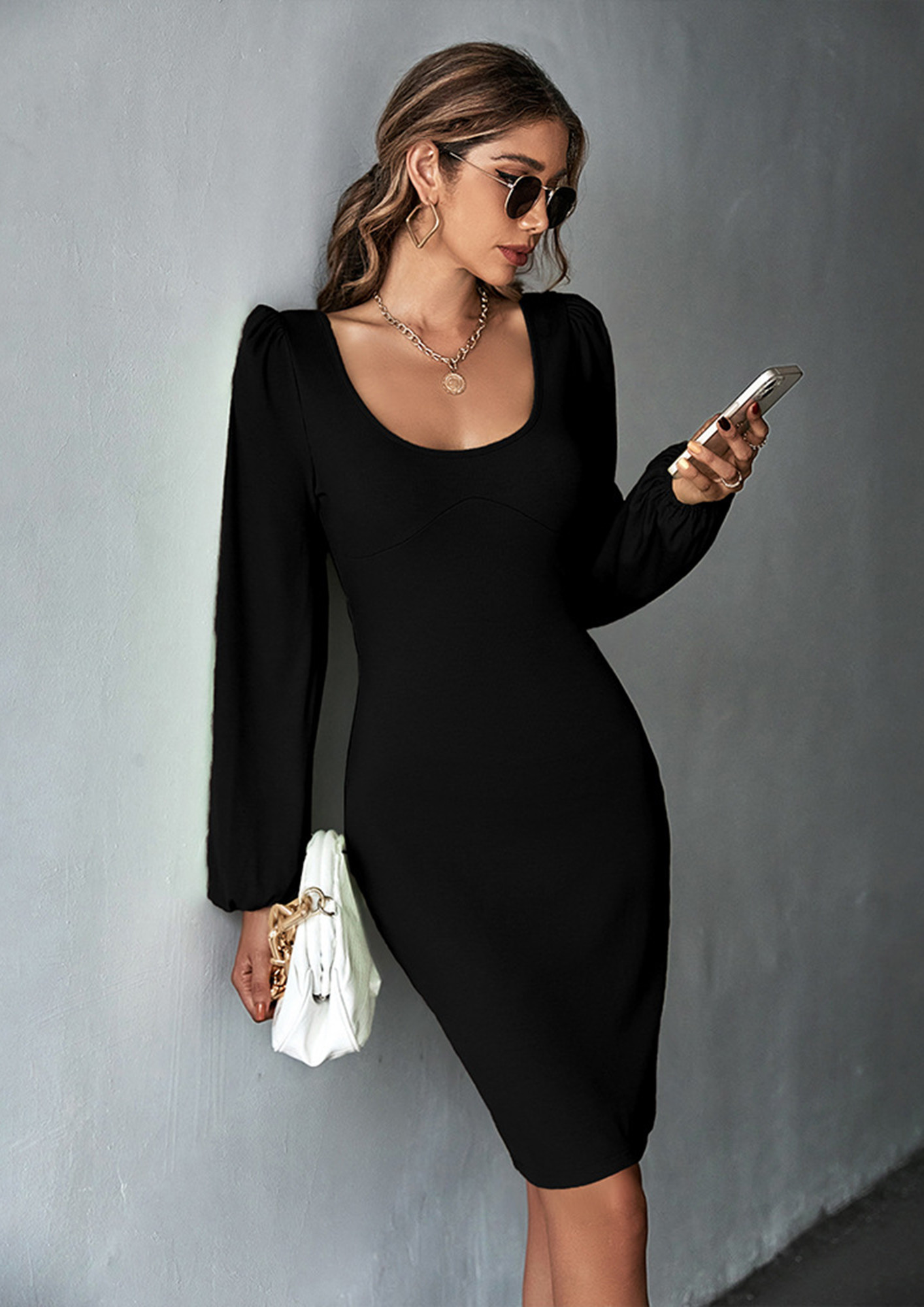 Black Solid Dress - Selling Fast at Pantaloons.com
