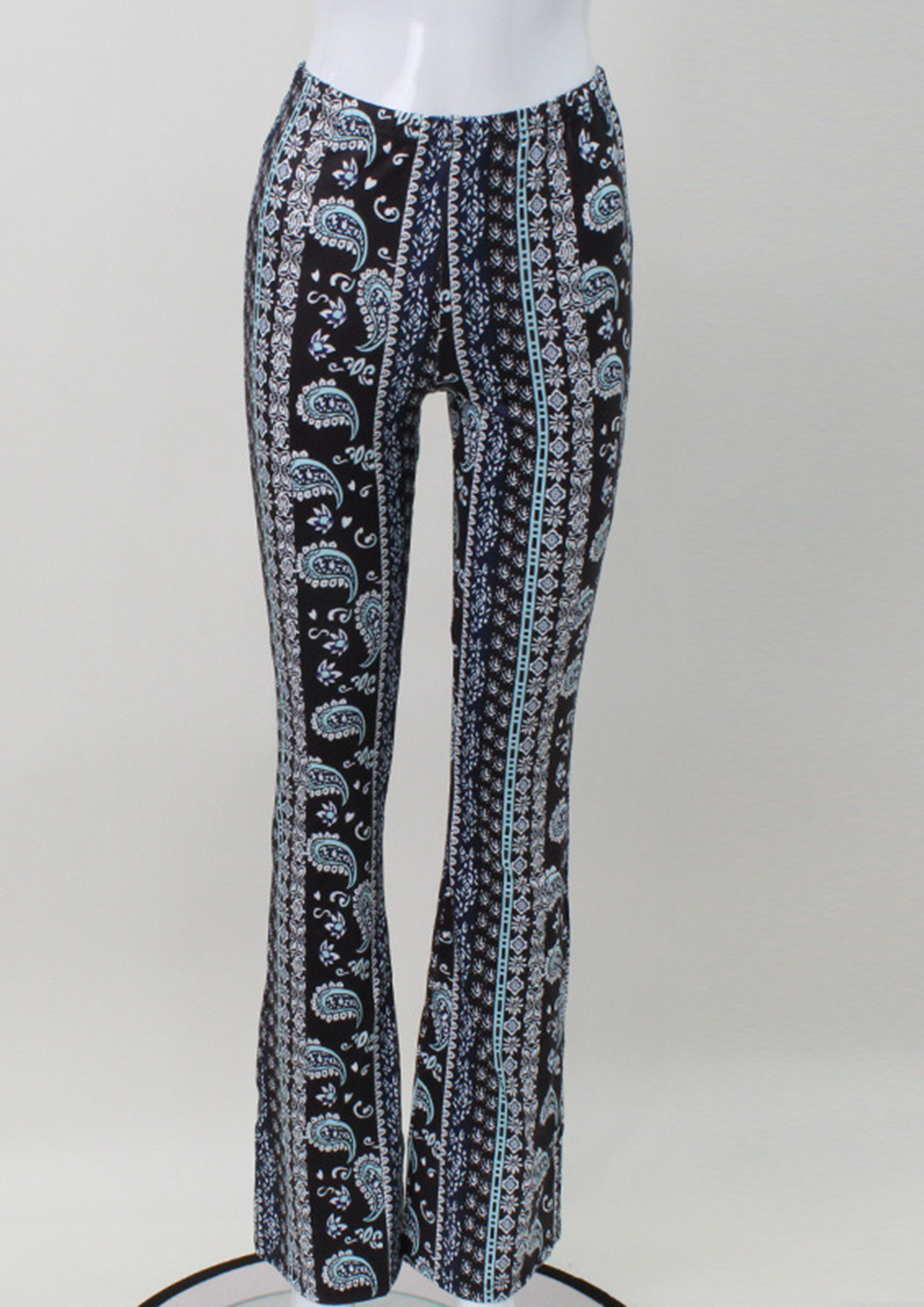 Buy PRINTED BLACK CASUAL FLARED PANTS for Women Online in India