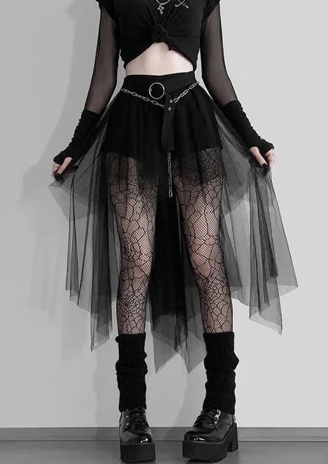 Wholesale Gothic Black Lace Up Skirt Female Clothing Fashion Button  Aesthetic High Waist Skirts Streetwear Punk Sexy ALINE Skirt From  malibabacom