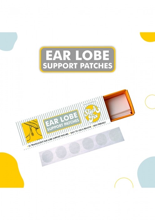 Buy SlickFix Ear Lobe Tape/Invisible Ear Lobe Support Patch for Heavy  Earrings (Pack of - 36) Online at Best Prices in India - JioMart.