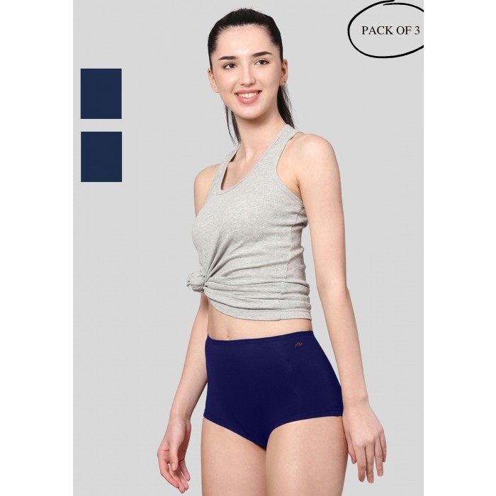 Buy AshleyandAlvis Anti Bacterial, Bamboo MicroModal, Premium Panty, Women  BOYSLEG brief, No Itching, 2X Moisture Wicking Daily use Underwear, Odour  Free, (Color-NAVY-NAVY-NAVY) (PACK OF 3) for Women Online in India
