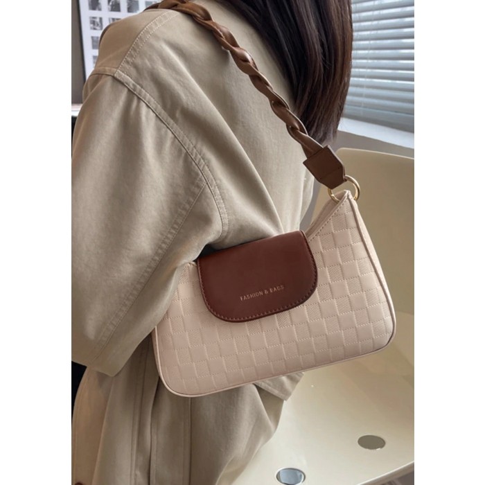 Buy TEXTURED BROWN SNAP-LOCK PURSE for Women Online in India