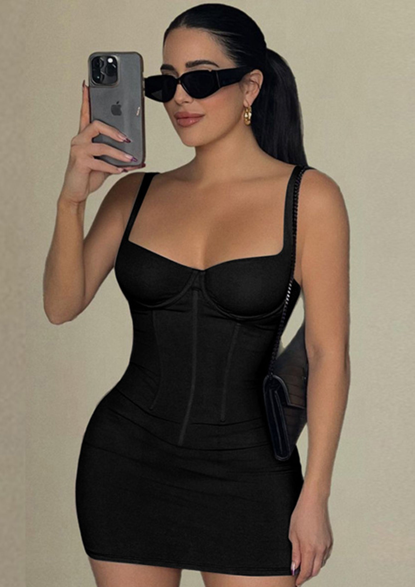 Buy BLACK SLIM SHORT CORSET DRESS for Women Online in India