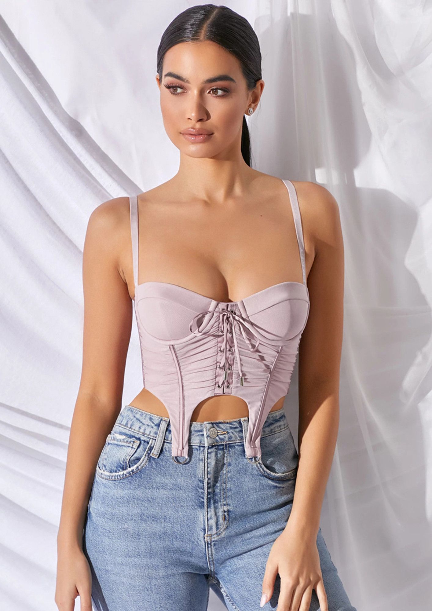 Buy PINK SLIMMING STRAP CROPPED CORSET for Women Online in India