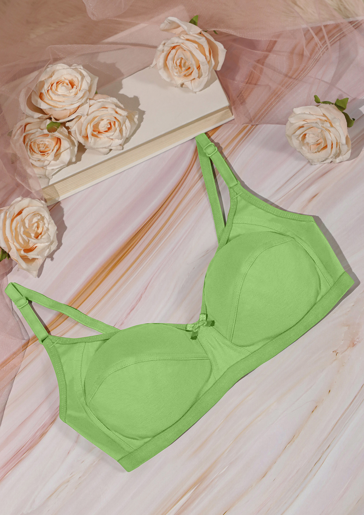 SUCH A LAZY DAY NON PADDED NON WIRED LAWN GREEN BRA