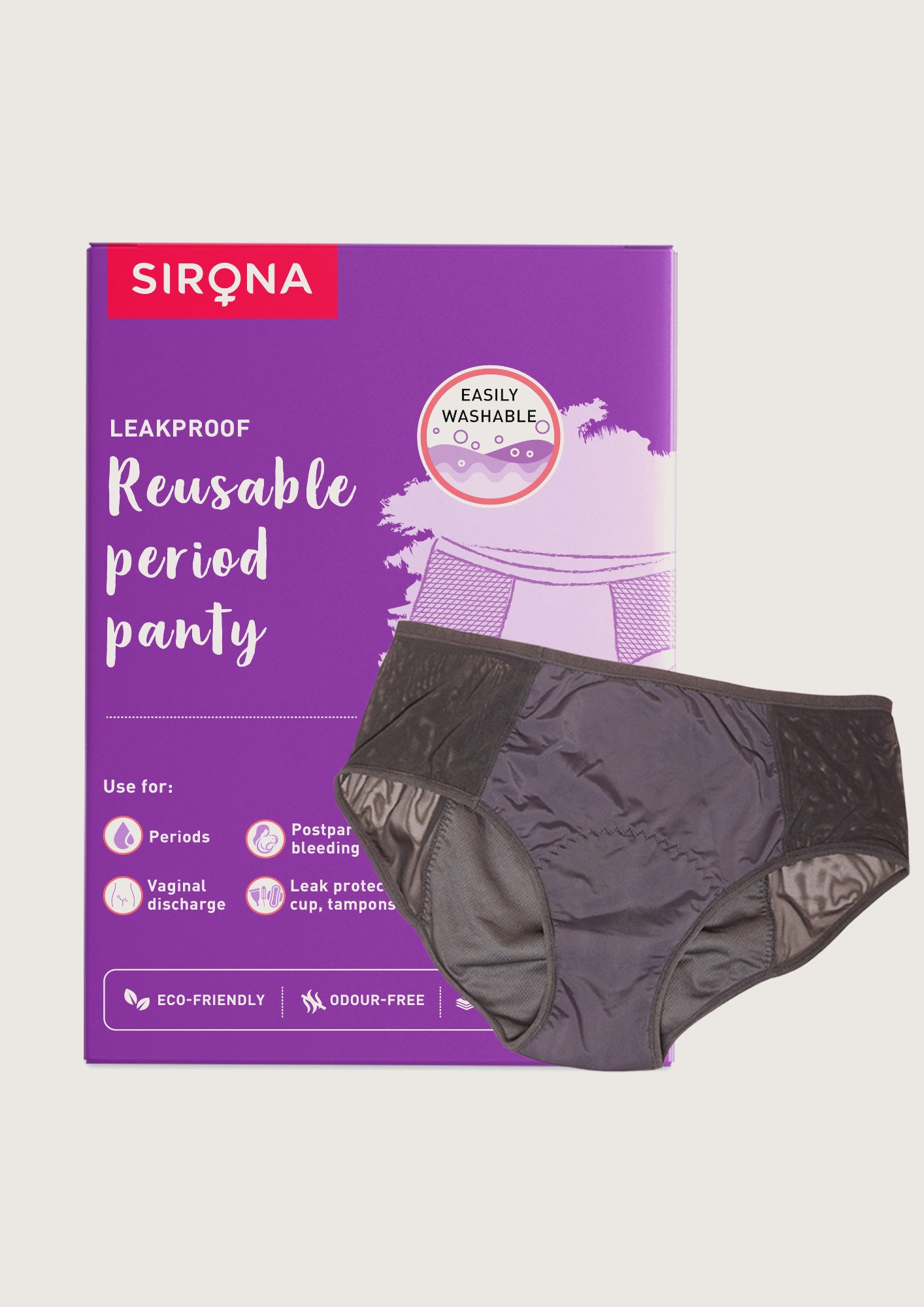 Sirona Reusable Period Panties for Women (XL Size) for 360 Degree