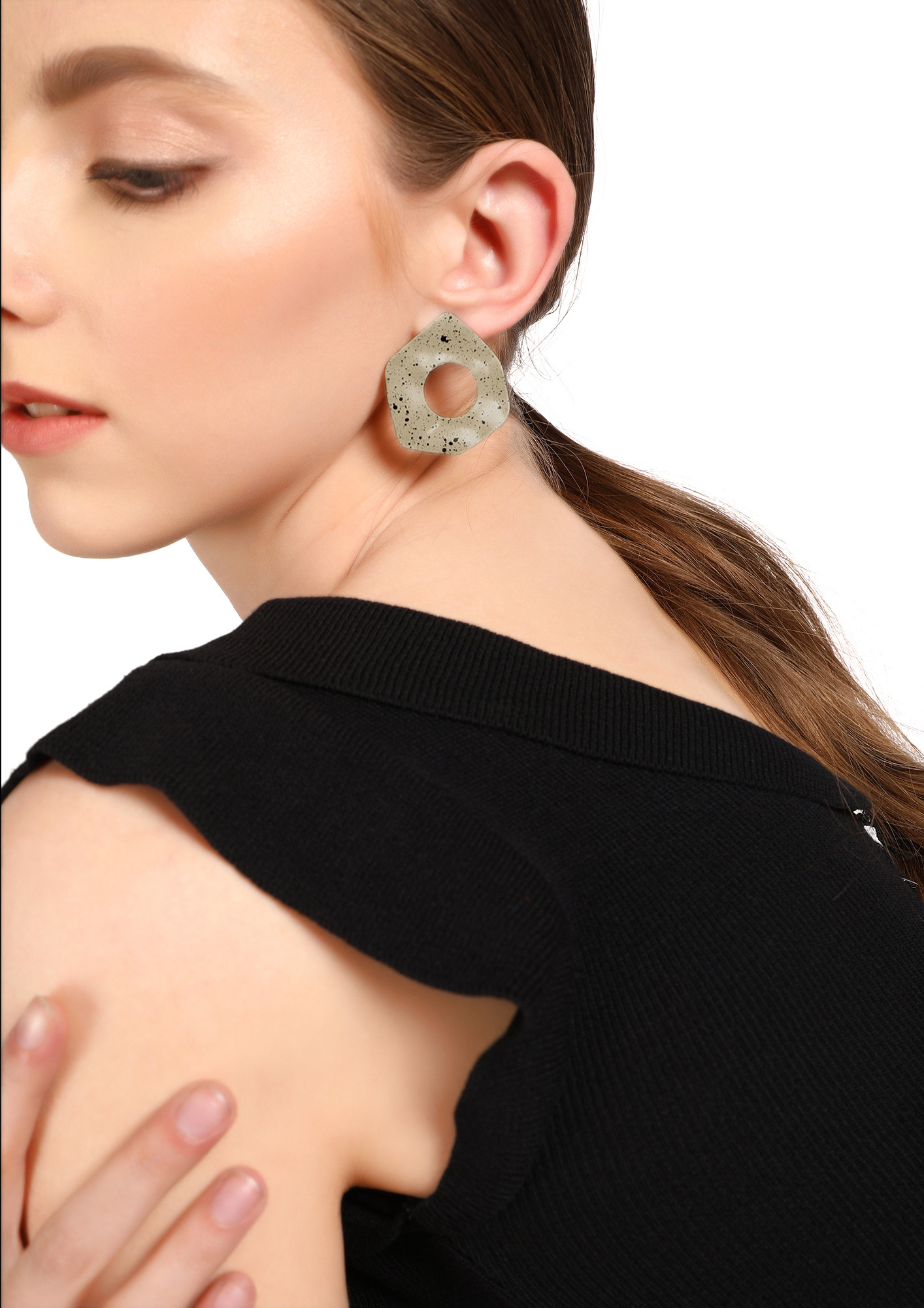 GOSS BABE IMPERFECTLY PERFECT WHITE EARRINGS