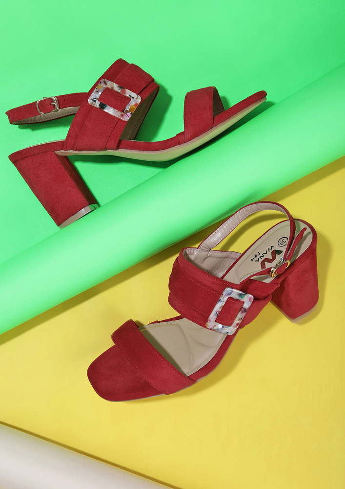 ADDING FLAIR RED SANDALS