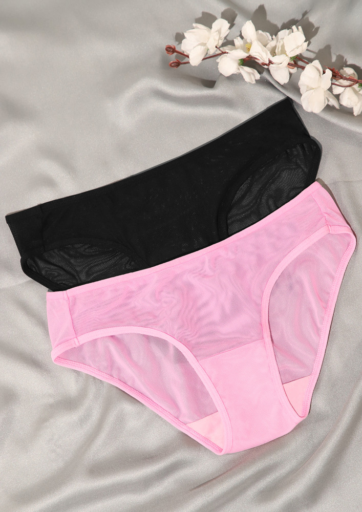 Powernet Black Pink Bikini Bottom Combo