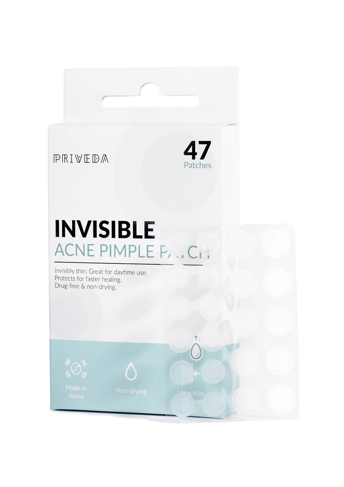 Priveda Ultrathin Invisible Acne Pimple Patch 47 Units Hydrocolloid, Sheet Form
