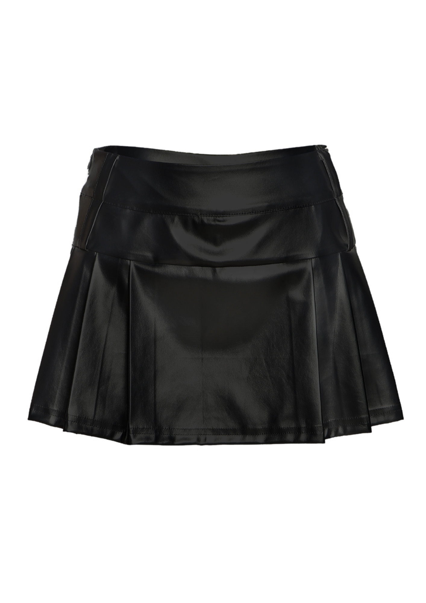 Black leather skater skirt, Women's Fashion, Bottoms, Skirts on Carousell