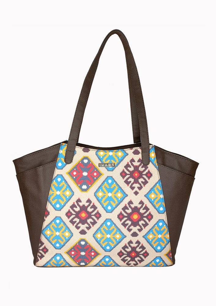 Burly All Day Tote Bag- Blue Yellow