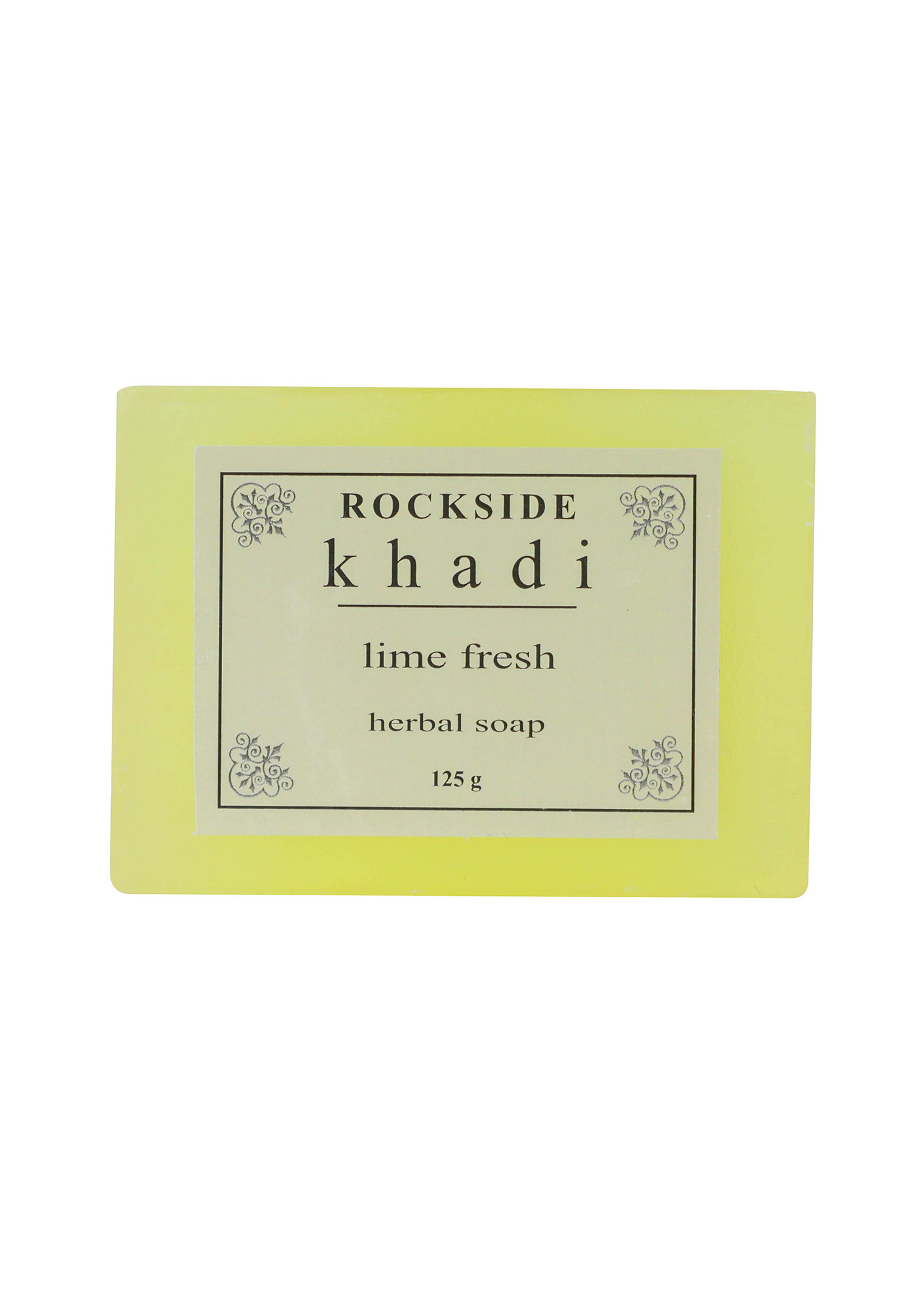 ROCKSIDE Khadi Lime Fresh Herbal Soap  (  Set Of 4 )