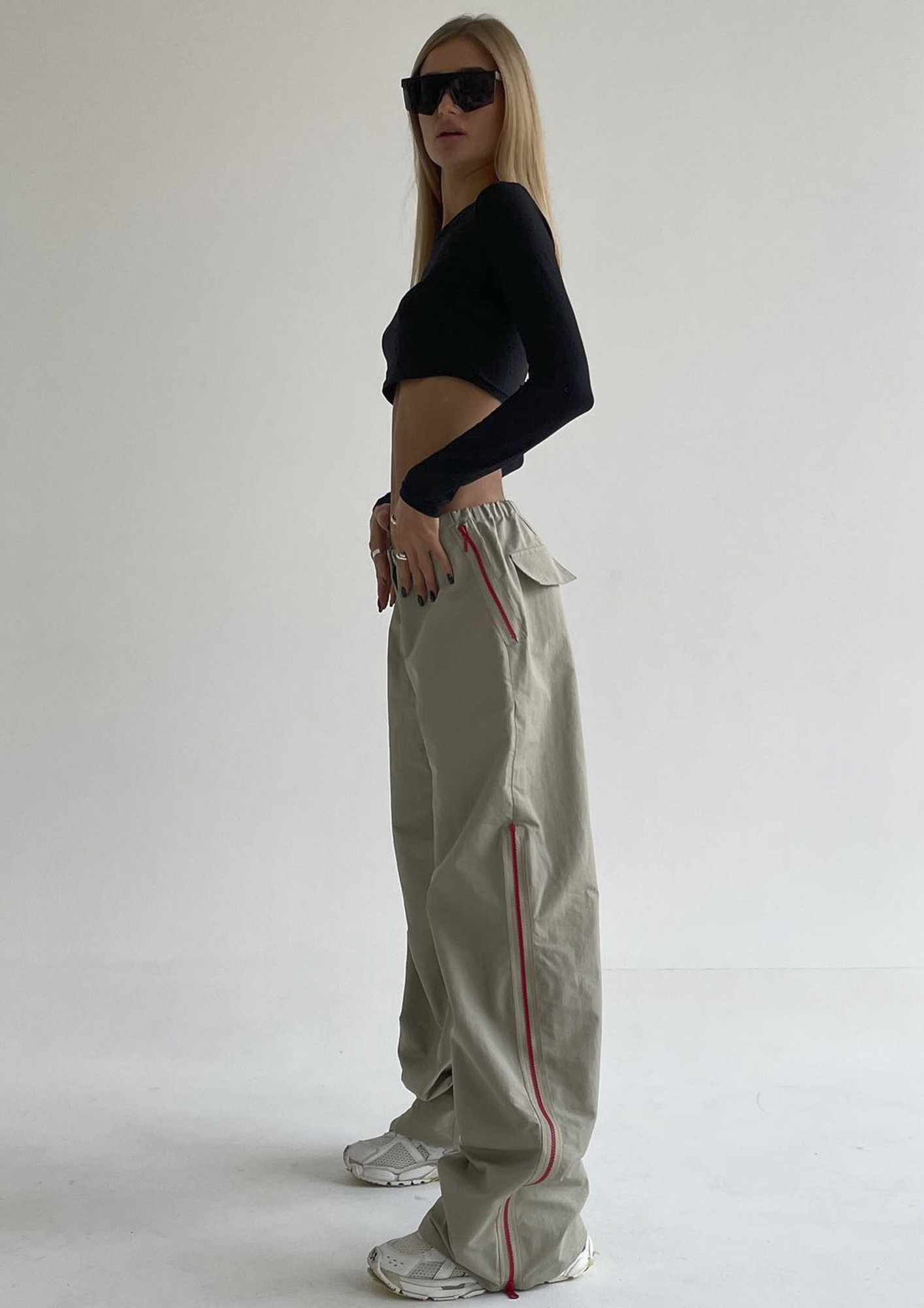NEON & NYLON White Parachute Trousers | New Look
