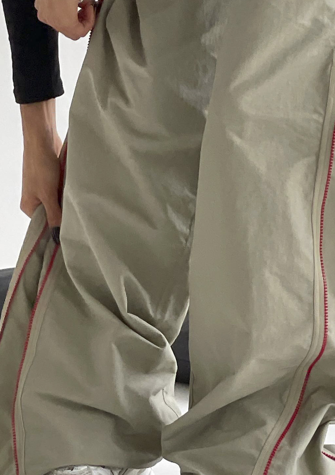 Unisex Navy Printed Parachute Track Pants