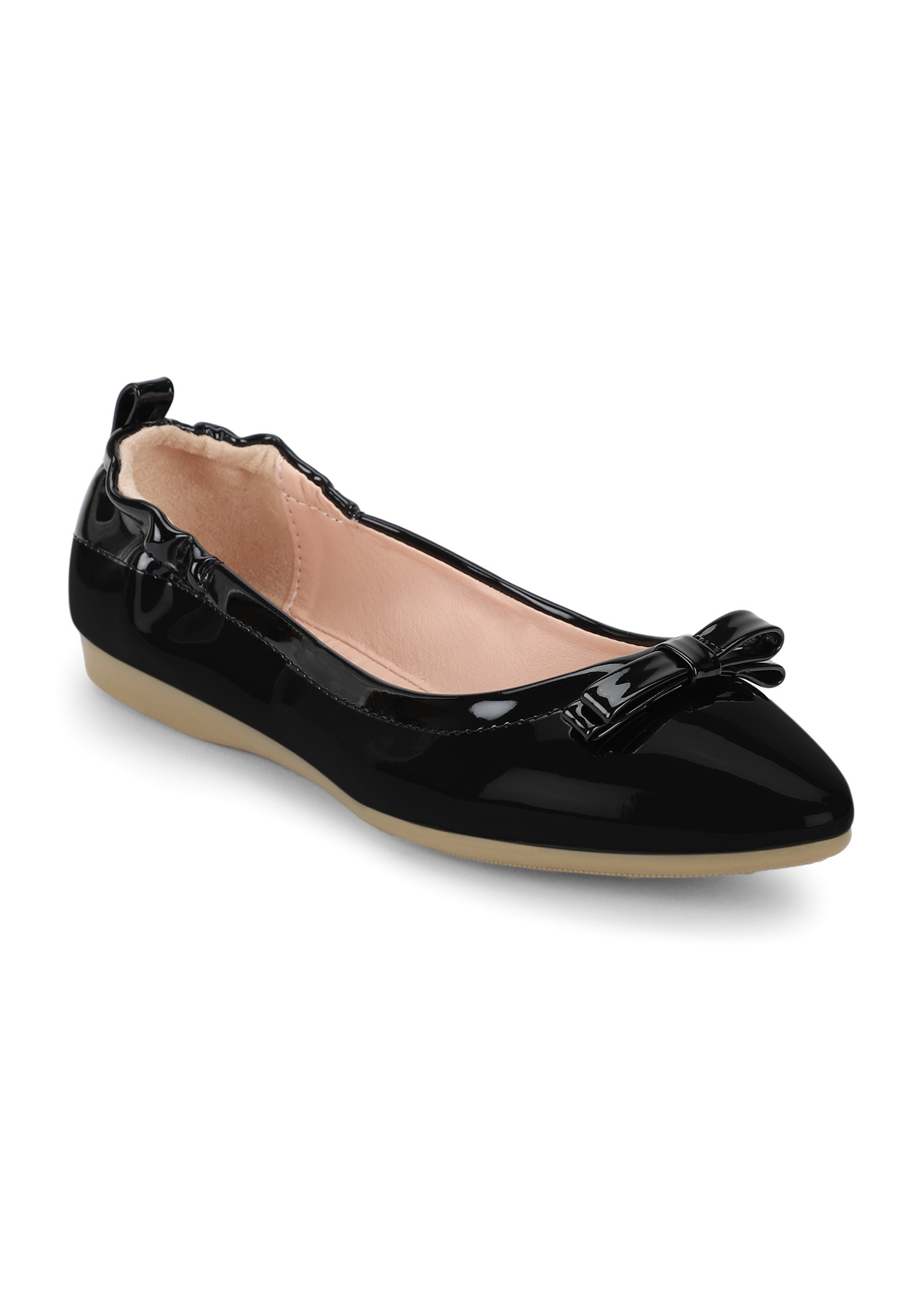 BOWS ON MY TOES BLACK BALLET FLATS