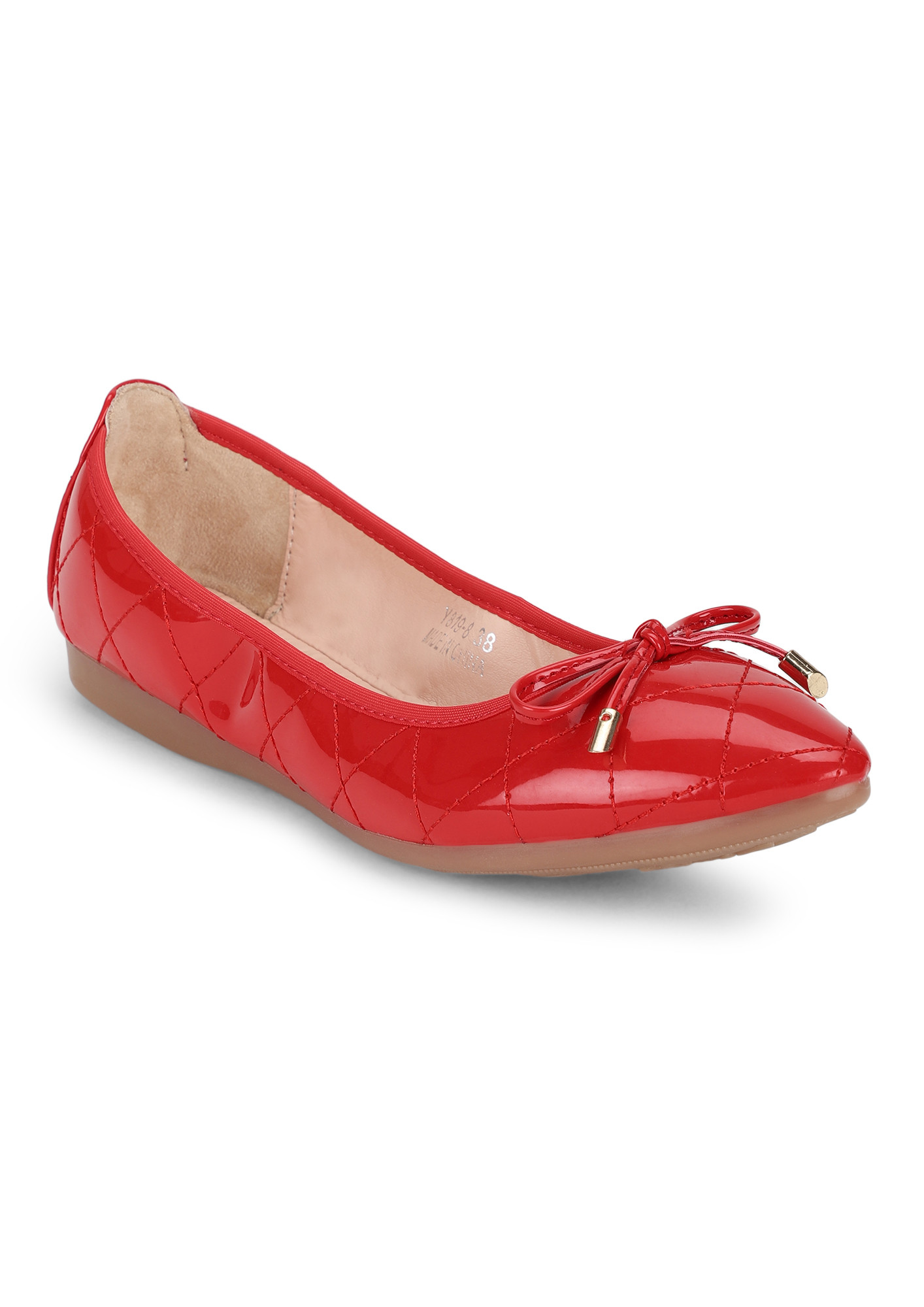 STITCH IT TOGETHER RED BALLET FLATS