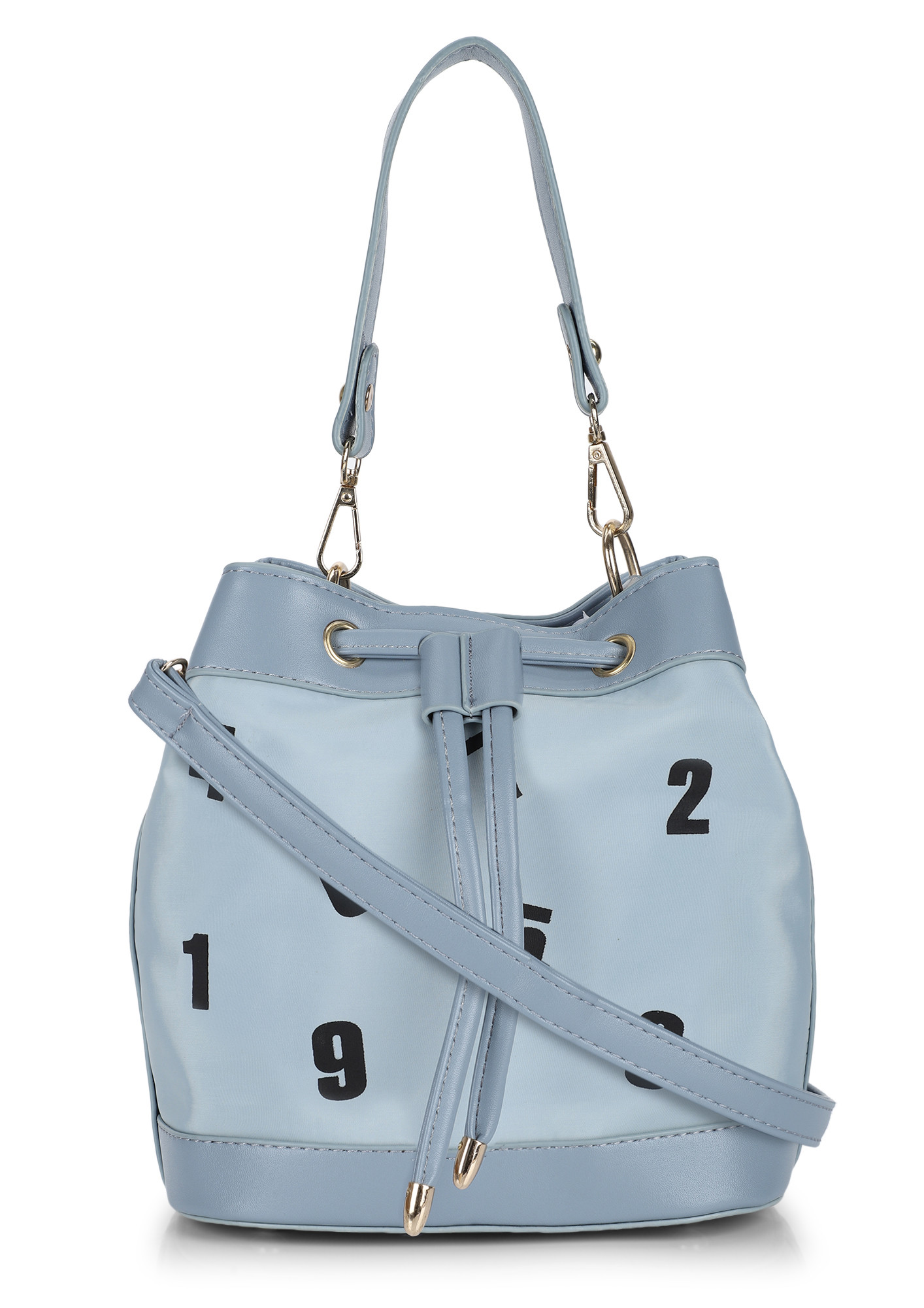 9 AM-TO-9 PM BLUE BUCKET BAG
