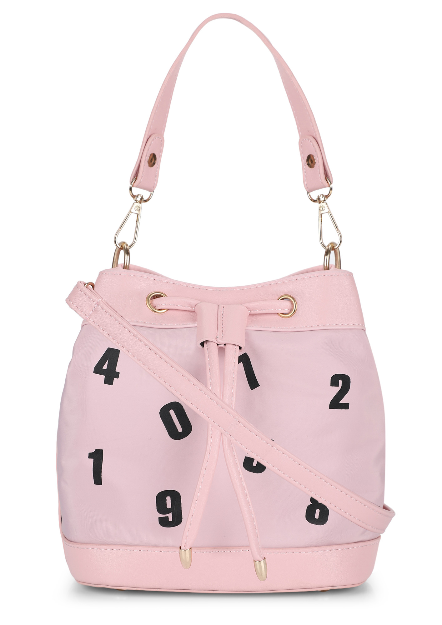 9 AM-TO-9 PM PINK BUCKET BAG