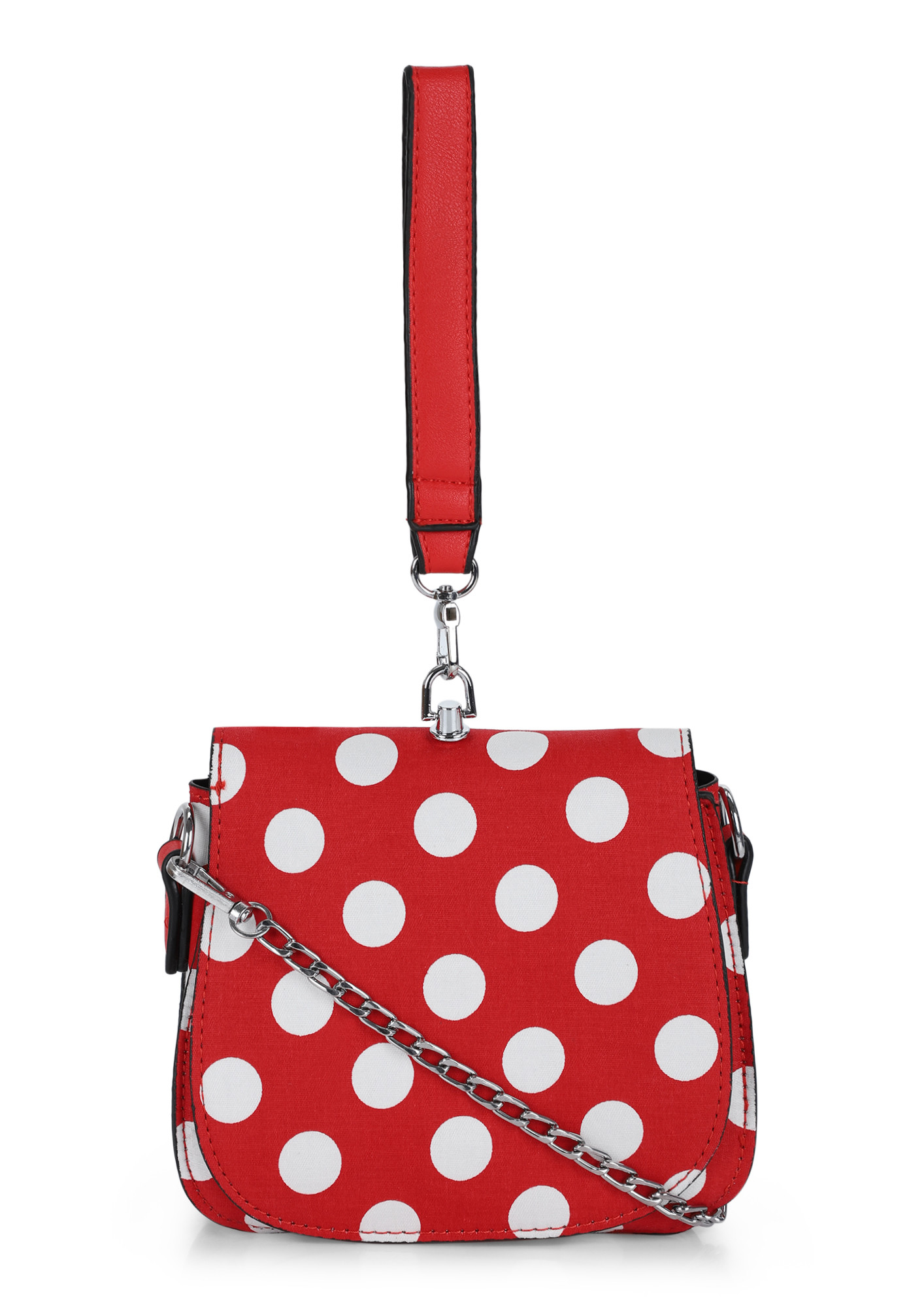 PERFECTLY SPOTTED RED SLING BAG