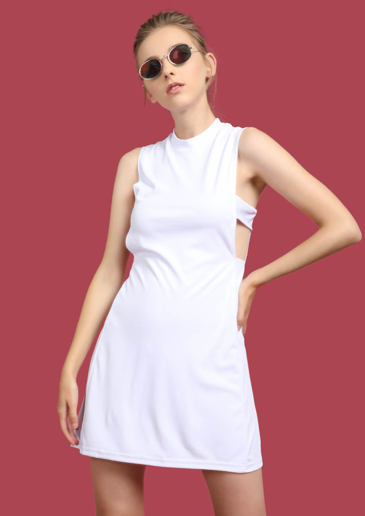 EDGE OF THE MOMENT WHITE TUNIC DRESS