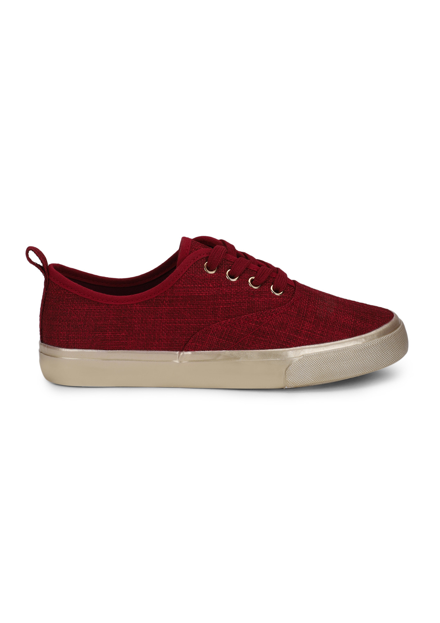 WOVEN WITH PERFECTION RED SNEAKERS