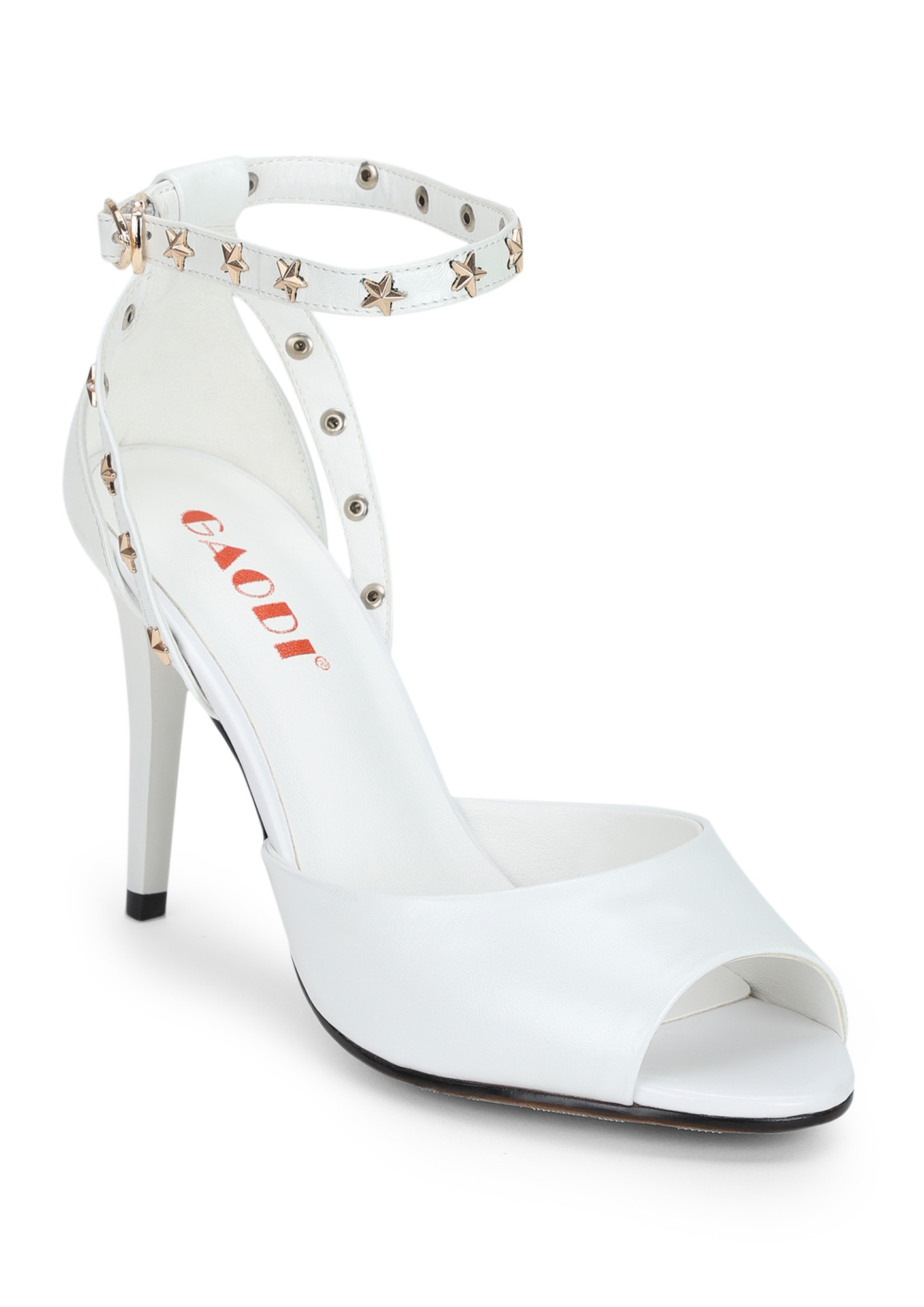 STAR FALL WHITE HEELED SANDALS