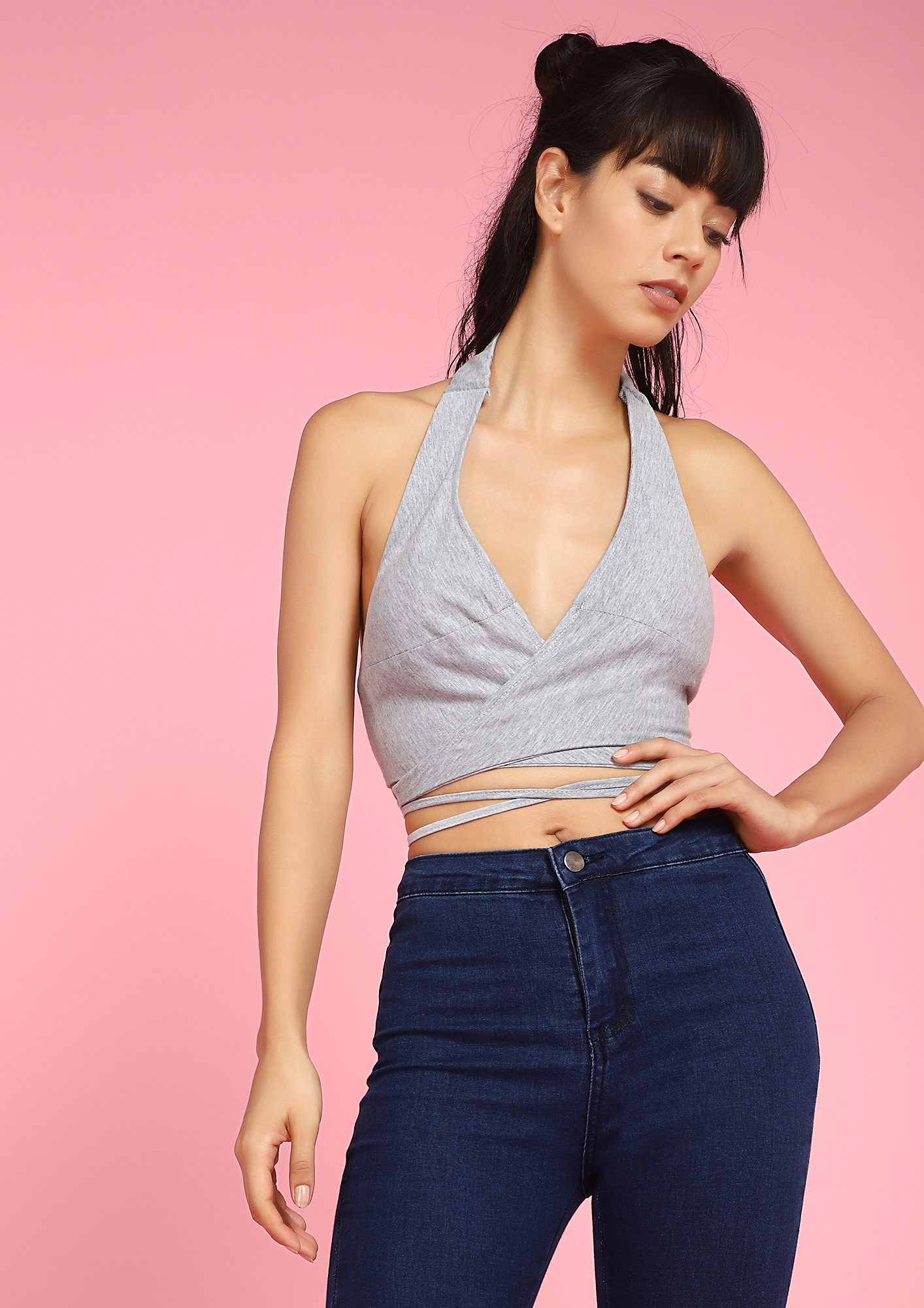 MEANT TO BE GREY BRALETTE TOP