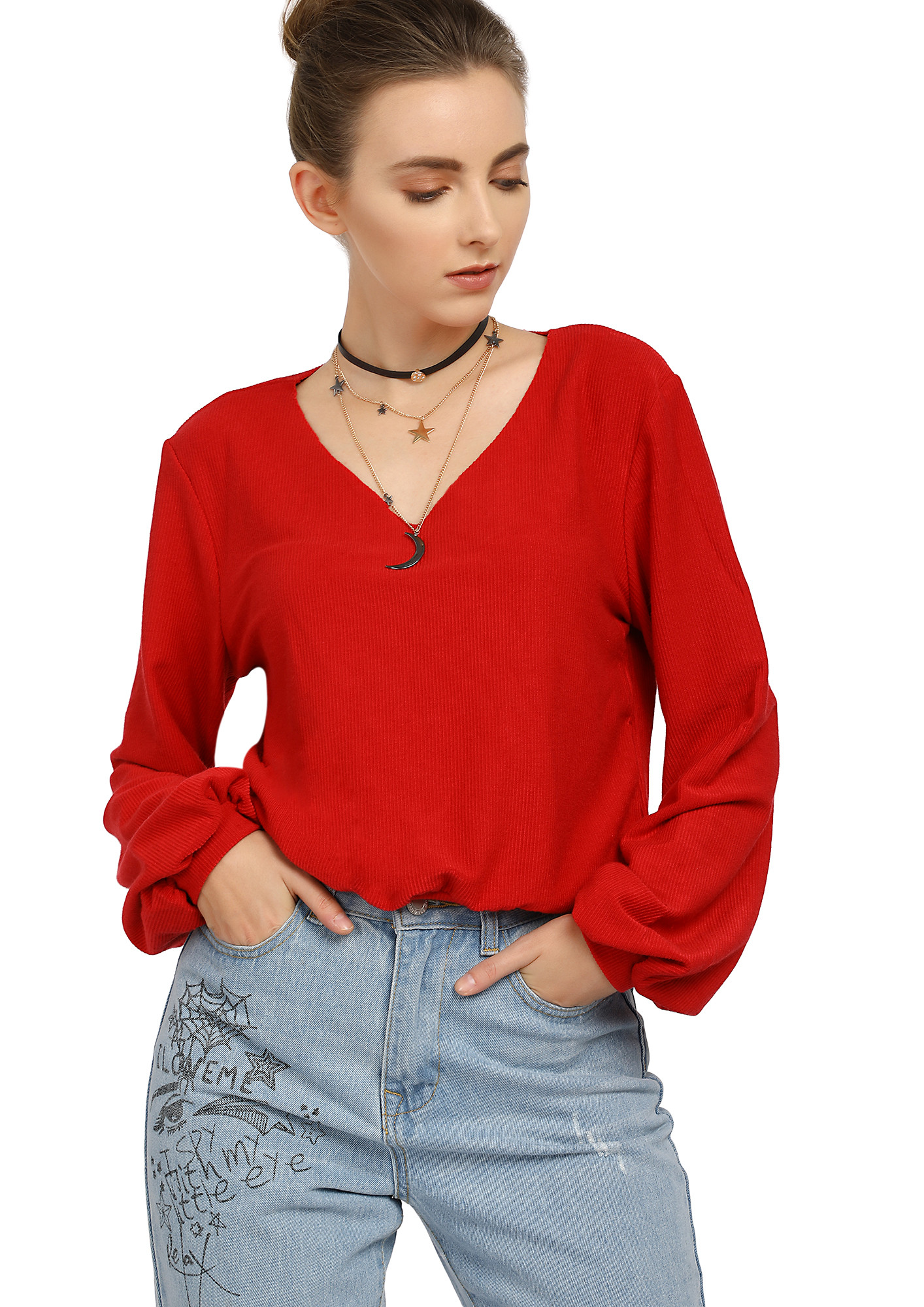 BRING ON THE CHILLS RED CROP TOP