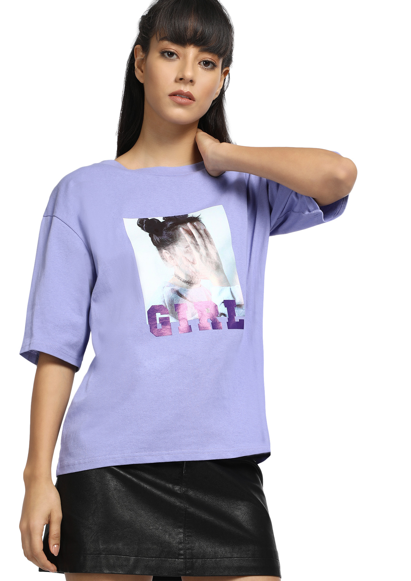 ANY MINUTE NOW MAUVE T-SHIRT 