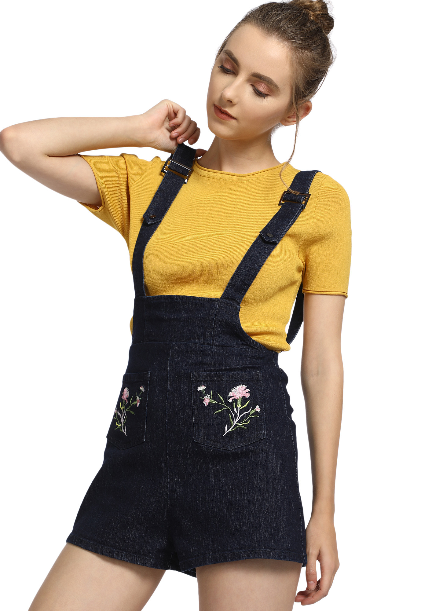 DON'T FORGET TO PLAY BLUE SHORT DUNGAREE