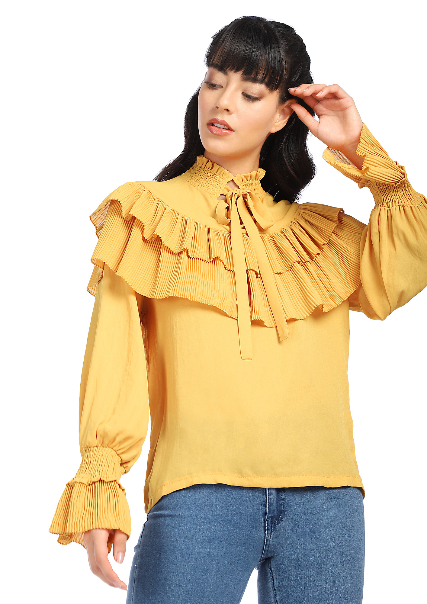 GO WITH THE FLOW YELLOW TOP
