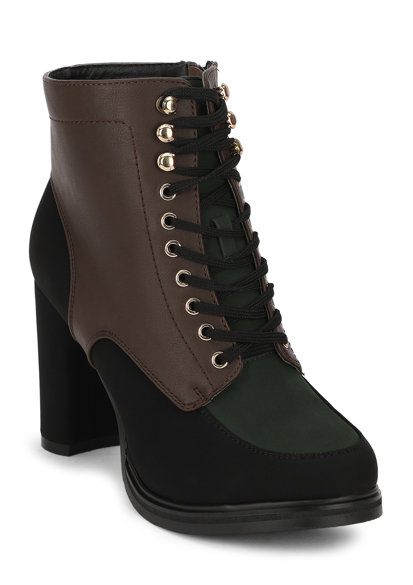 TOUGH LOVE GREEN ANKLE BOOTS