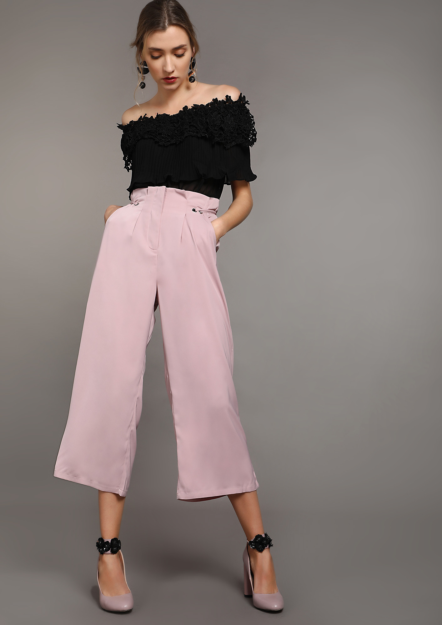 Comfortably You Pink Culottes