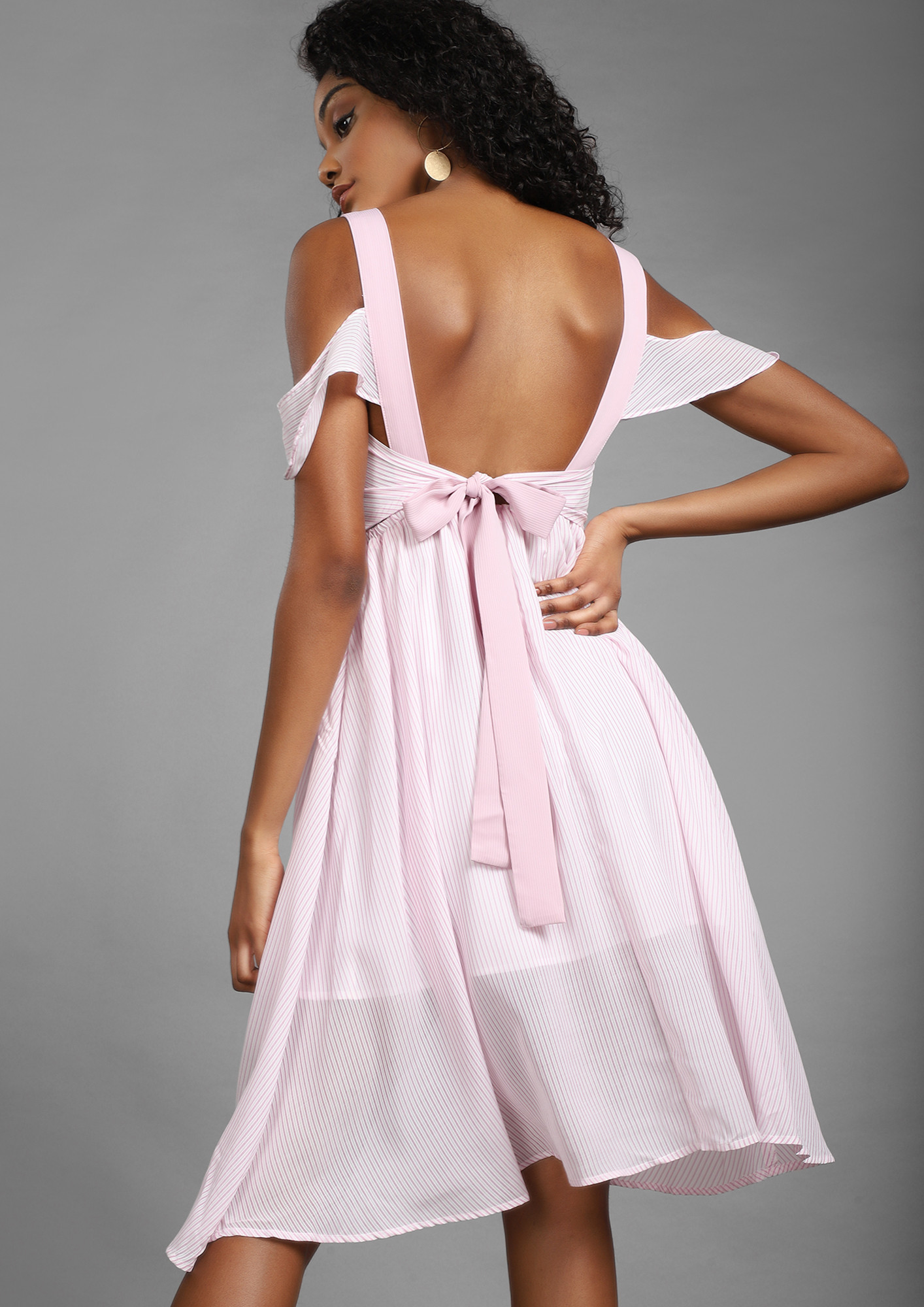 TWIRL AND SHOUT PINK SKATER DRESS
