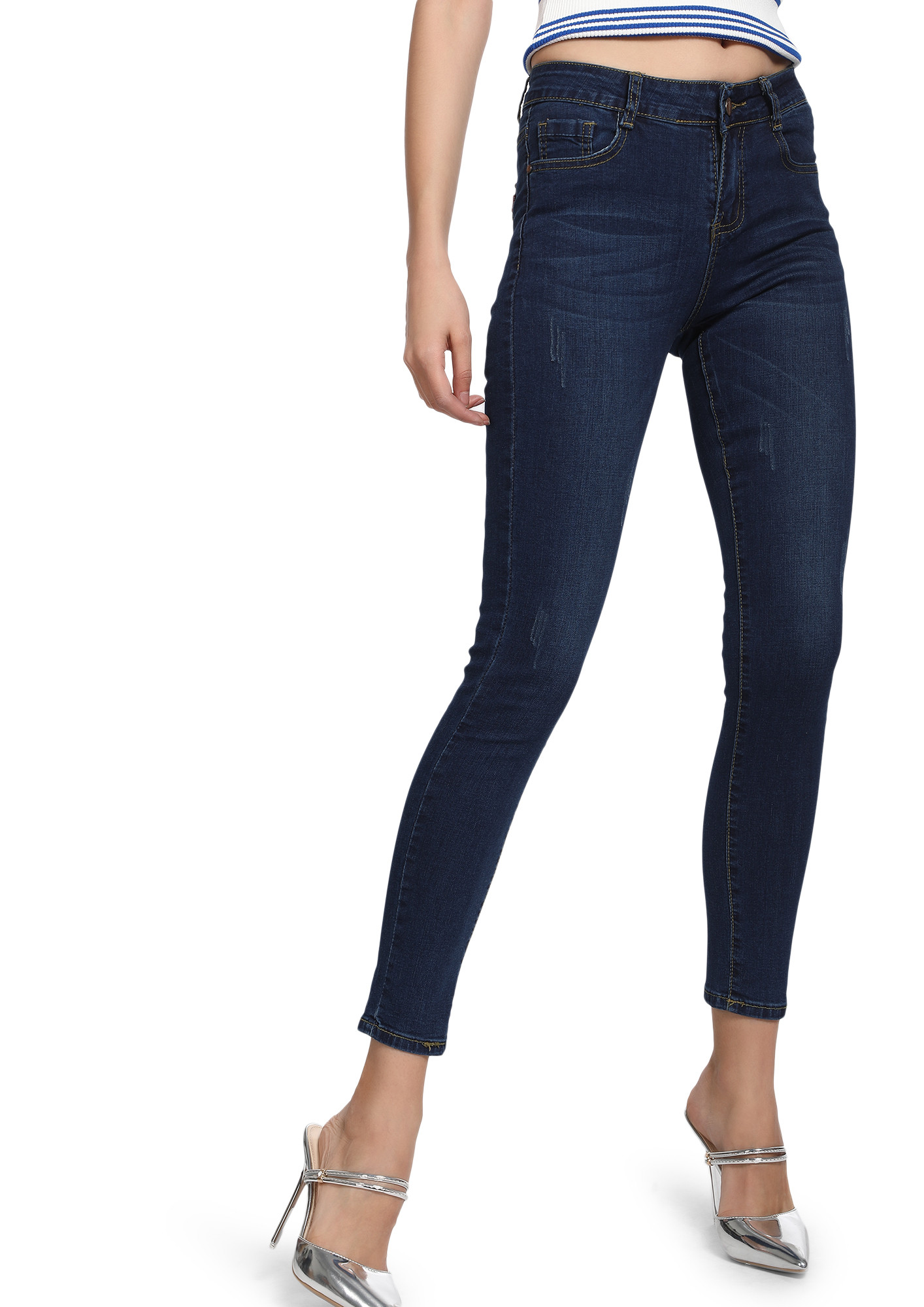 ALL ABOUT THE FIT DARK BLUE SKINNY JEANS