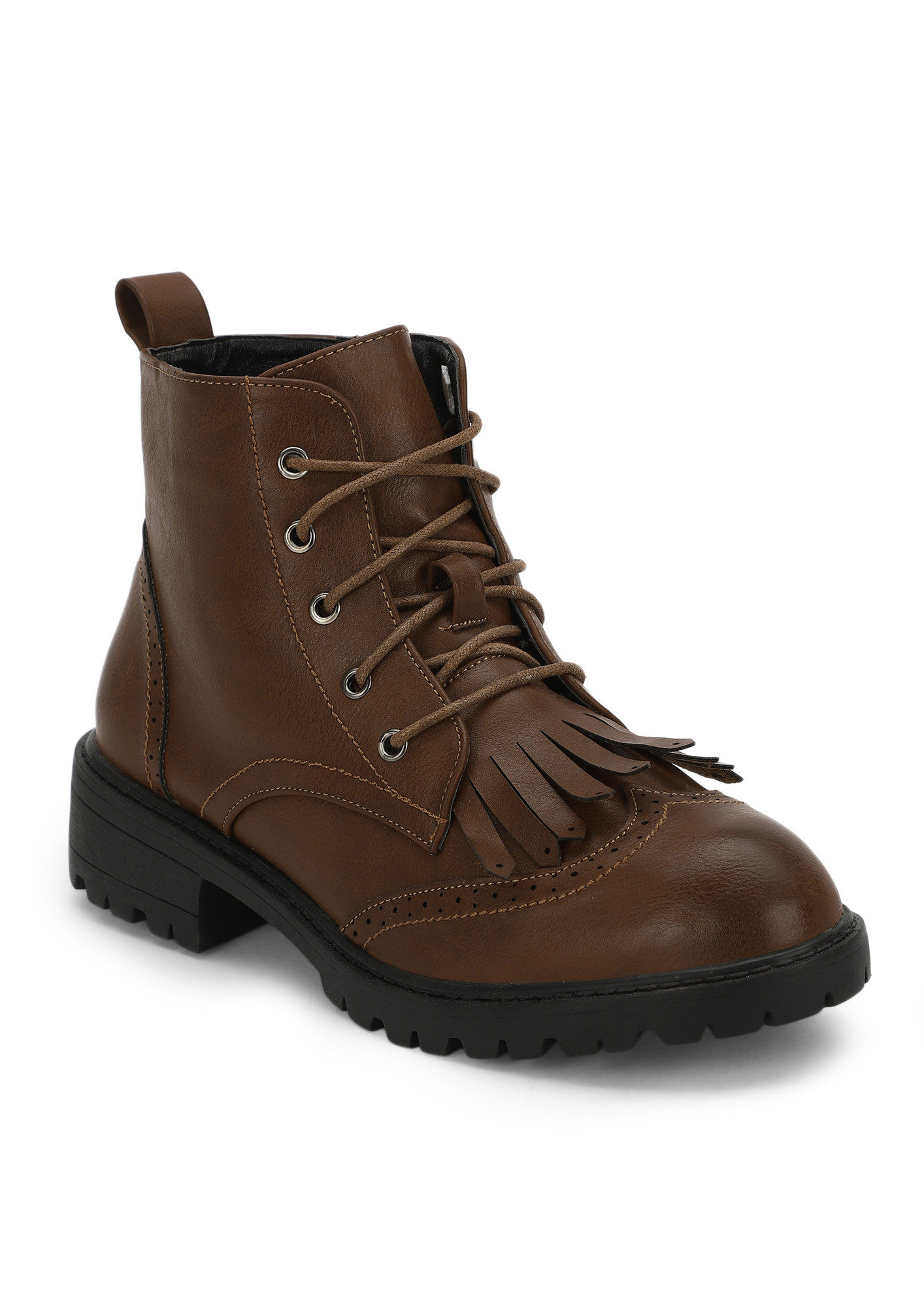 THE SMARTER THE STRONGER BROWN DR. MARTENS BOOTS