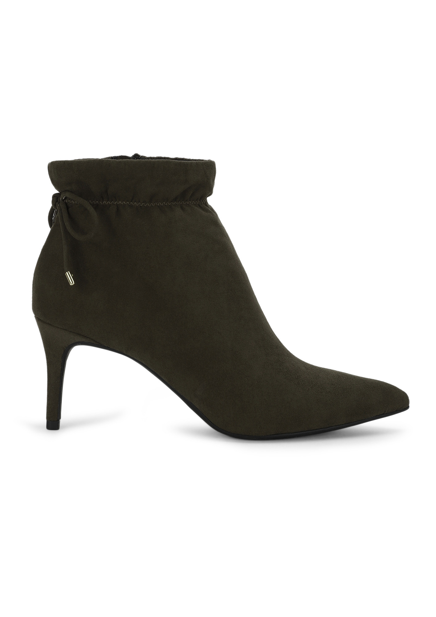 PRETTY POINTED OLIVE GREEN ANKLE BOOTS