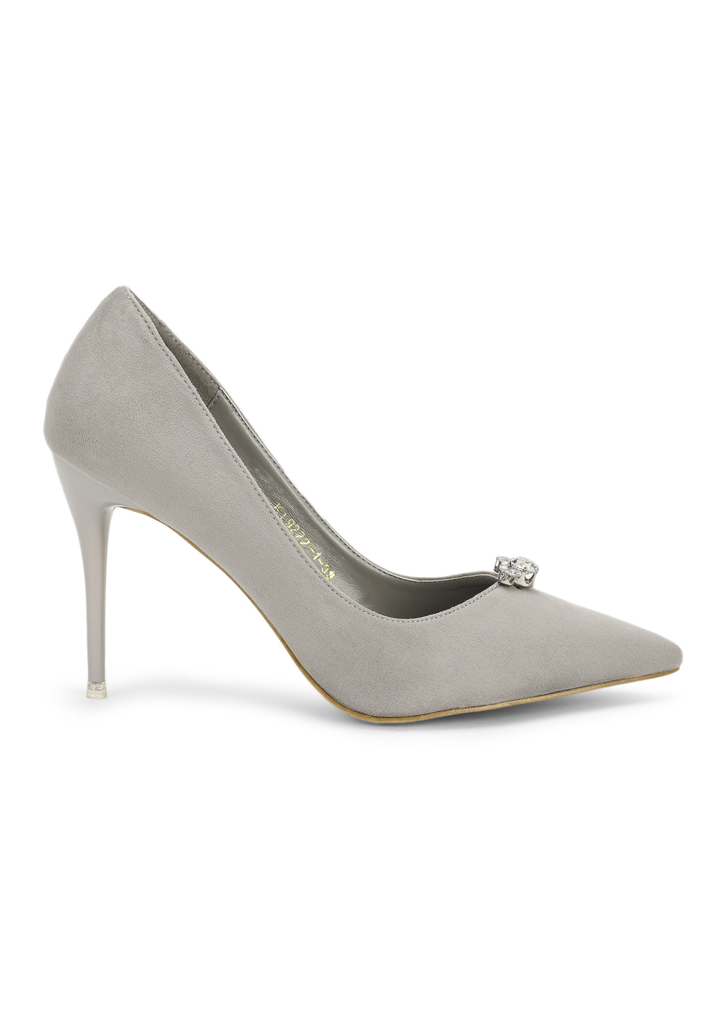 PARTY FAVOR GREY HEELED SHOES