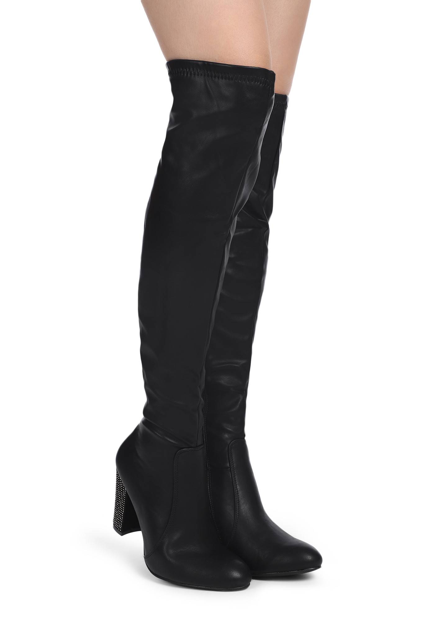 TURNING HEADS THROUGHOUT BLACK KNEE-HIGH BOOTS