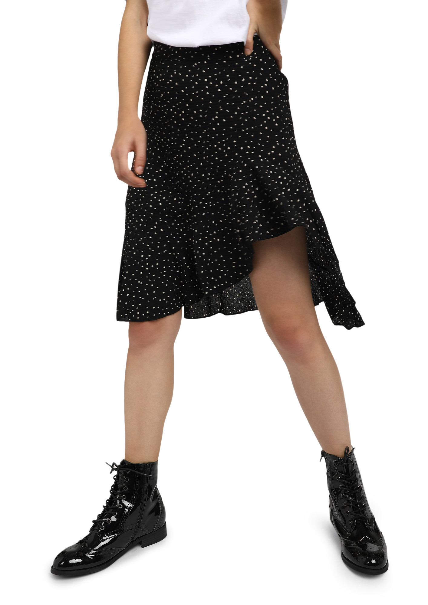 FOR A SWEET HOLIDAY BLACK MIDI SKIRT