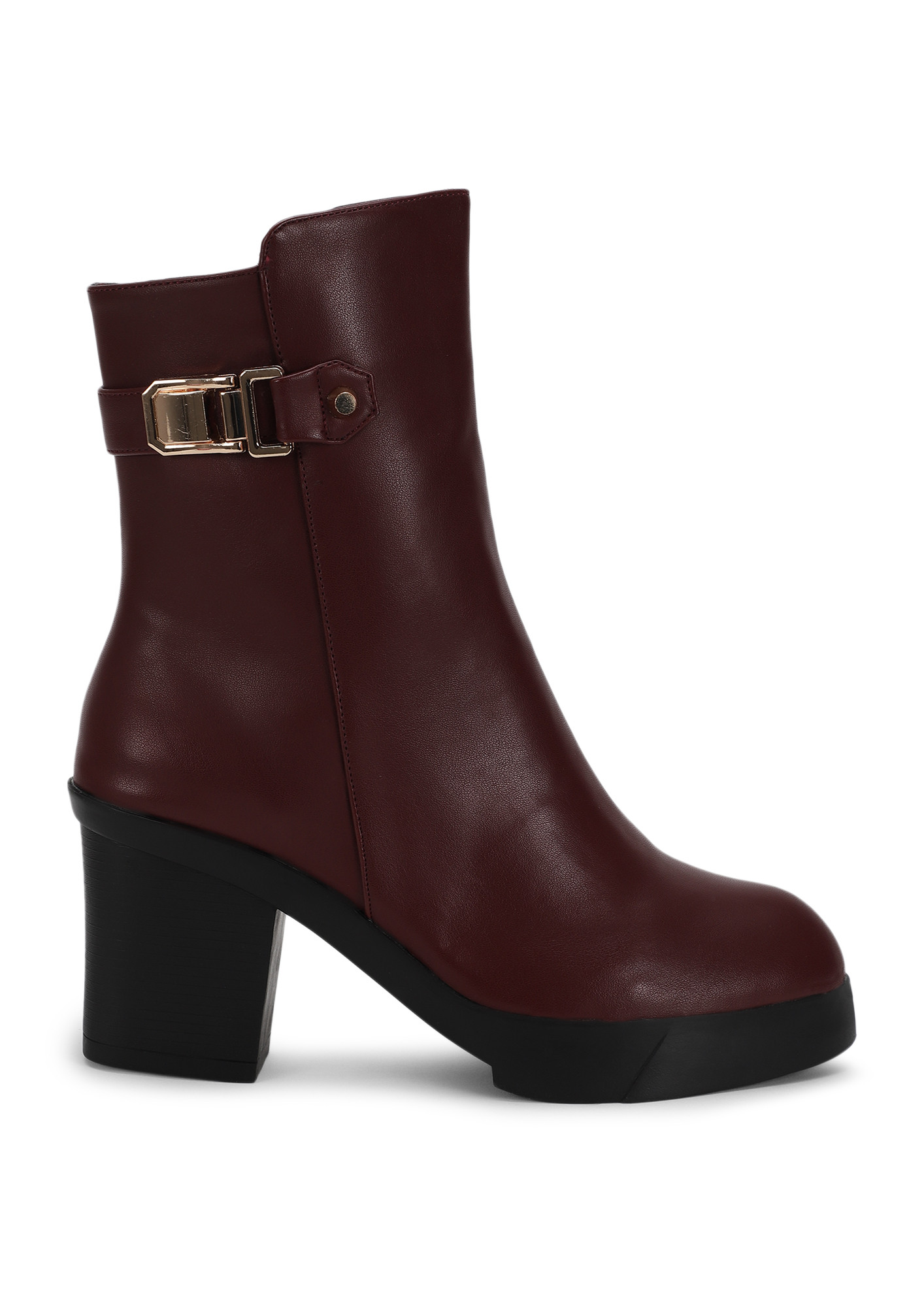 MAKING A SMART MOVE WINE ANKLE BOOTS